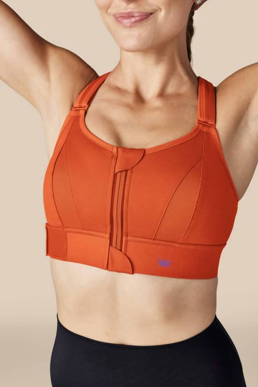 NEW SHEFIT women's ultimate sports bra in spicy cayenne